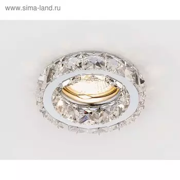 Светильник Ambrella light встраиваемый, MR16, GU5.3, цвет хром, d=65 мм