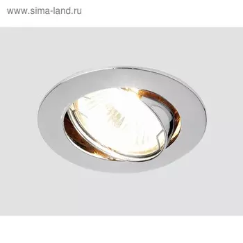 Светильник Ambrella light встраиваемый, MR16, GU5.3, цвет хром, d=75 мм