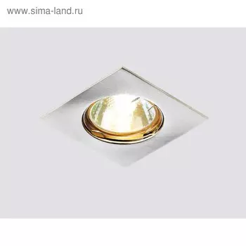 Светильник Ambrella light встраиваемый, MR16, GU5.3, цвет серебро, d=65 мм