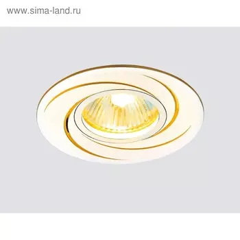 Светильник Ambrella light встраиваемый, MR16, GU5.3, цвет золото, d=60 мм