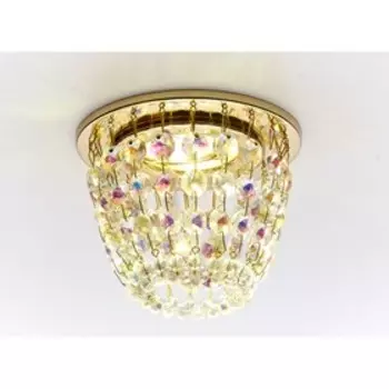 Светильник Ambrella light встраиваемый, MR16, GU5.3, цвет золото, d=60 мм