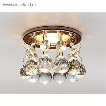 Светильник Ambrella light встраиваемый, MR16, GU5.3, цвет золото, d=60 мм