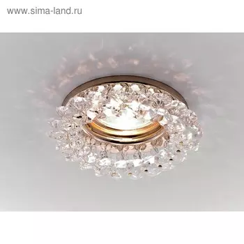 Светильник встраиваемый, MR16, GU5.3, цвет золото, d=60 мм