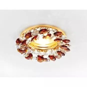 Светильник Ambrella light встраиваемый, MR16, GU5.3, цвет золото, d=60 мм