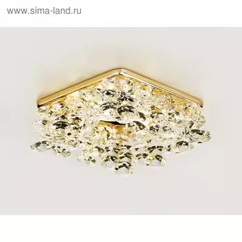 Светильник встраиваемый, MR16, GU5.3, цвет золото, d=60 мм