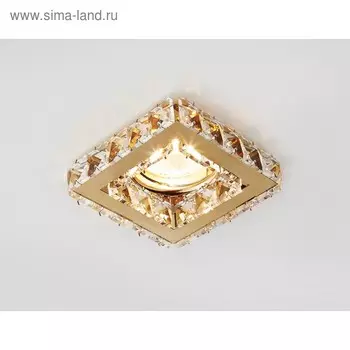 Светильник Ambrella light встраиваемый, MR16, GU5.3, цвет золото, d=65 мм