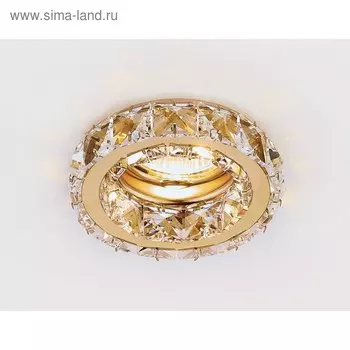 Светильник Ambrella light встраиваемый, MR16, GU5.3, цвет золото, d=65 мм