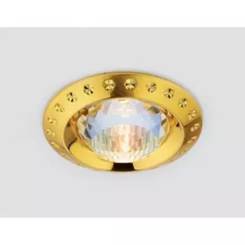 Светильник встраиваемый, MR16, GU5.3, цвет золото, d=65 мм