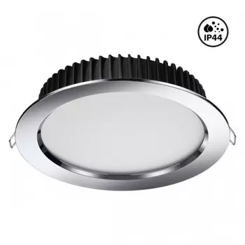 Светильник встраиваемый Novotech. Drum, 20Вт, Led, 43х170х170 мм, цвет хром