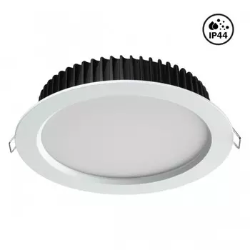 Светильник встраиваемый Novotech. Drum, 20Вт, Led, 43х170х170 мм, цвет белый