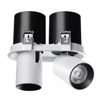 Светильник встраиваемый Novotech. Lanza, 24Вт, Led, 110х183х100 мм, цвет белый, чёрный