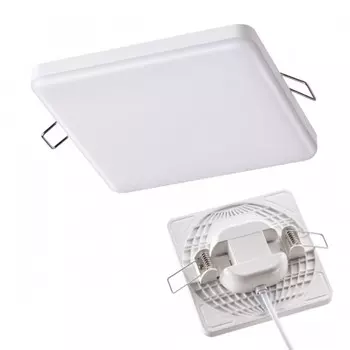 Светильник встраиваемый Novotech. Mon, 12Вт, Led, 30х120х120 мм, цвет белый