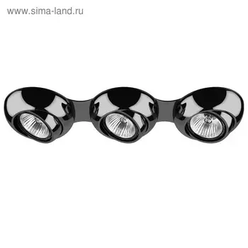 Светильник встраиваемый Ocula 50Вт GU10 черный, хром