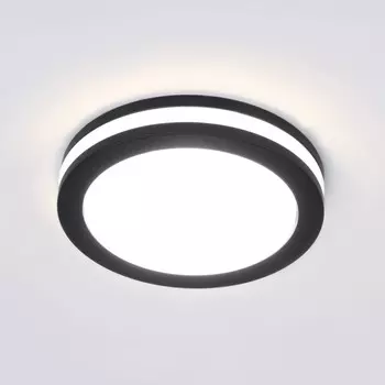 Светильник встраиваемый светодиодный Elektrostandard, Aster, 80х80х39 мм, 5Вт, LED, 450Лм, 3300К, цвет чёрный