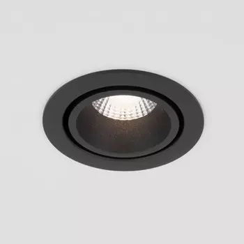 Светильник встраиваемый светодиодный Elektrostandard, Nulla, 101х101х66 мм, 7Вт, LED, 560Лм, 3000К, цвет чёрный