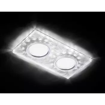 Светильник Ambrella light встраиваемый светодиодный, G5.3, 3Вт, цвет белый, серебро, d=150x55 мм