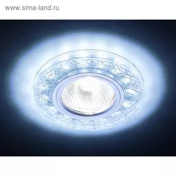 Светильник Ambrella light встраиваемый светодиодный, G5.3, 3Вт, цвет белый, серебро, d=60 мм