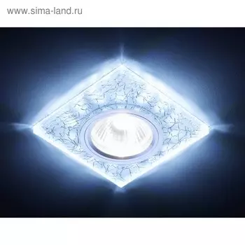 Светильник Ambrella light встраиваемый светодиодный, G5.3, 3Вт, цвет белый, серебро, d=60 мм