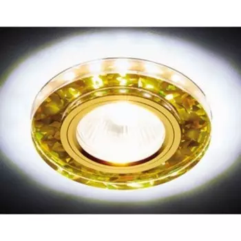 Светильник Ambrella light встраиваемый светодиодный, G5.3, 3Вт, цвет белый, золото, d=60 мм