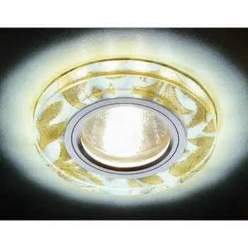 Светильник Ambrella light встраиваемый светодиодный, G5.3, 3Вт, цвет белый, золото, d=60 мм