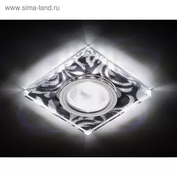 Светильник Ambrella light встраиваемый светодиодный, G5.3, 3Вт, цвет чёрный, серебро, d=55 мм