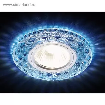 Светильник Ambrella light встраиваемый светодиодный, G5.3, 3Вт, цвет голубой, d=65 мм