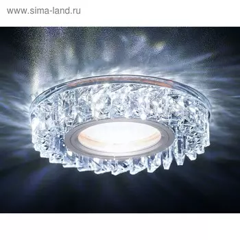 Светильник Ambrella light встраиваемый светодиодный, G5.3, 3Вт, цвет хром, d=55 мм