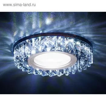 Светильник встраиваемый светодиодный, G5.3, 3Вт, цвет хром, d=60 мм