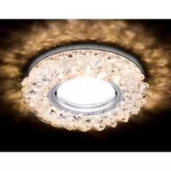 Светильник Ambrella light встраиваемый светодиодный, G5.3, 3Вт, цвет хром, d=60 мм