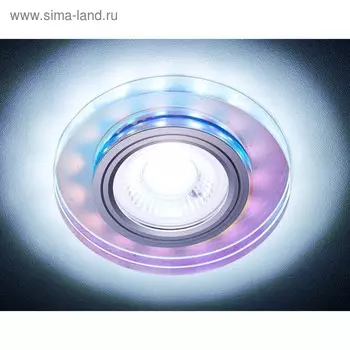 Светильник Ambrella light встраиваемый светодиодный, G5.3, 3Вт, цвет хром, d=60 мм