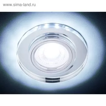 Светильник Ambrella light встраиваемый светодиодный, G5.3, 3Вт, цвет хром, d=60 мм