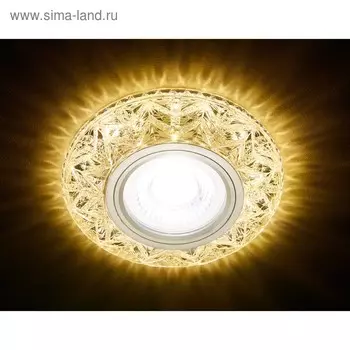 Светильник встраиваемый светодиодный, G5.3, 3Вт, цвет хром, d=60 мм