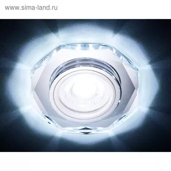 Светильник Ambrella light встраиваемый светодиодный, G5.3, 3Вт, цвет хром, d=60 мм