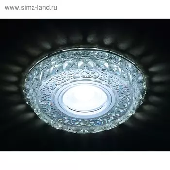 Светильник Ambrella light встраиваемый светодиодный, G5.3, 3Вт, цвет хром, d=65 мм