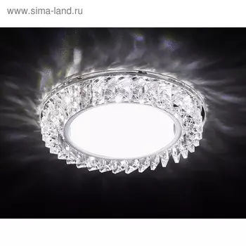 Светильник Ambrella light встраиваемый светодиодный, G5.3, 3Вт, цвет хром, d=85 мм