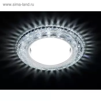 Светильник Ambrella light встраиваемый светодиодный, G5.3, 3Вт, цвет хром, d=85 мм