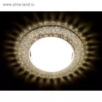 Светильник Ambrella light встраиваемый светодиодный, G5.3, 3Вт, цвет хром, d=85 мм