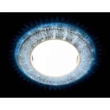 Светильник встраиваемый светодиодный, G5.3, 3Вт, цвет хром, d=85 мм