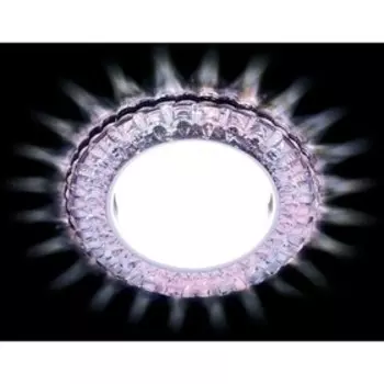 Светильник встраиваемый светодиодный, G5.3, 3Вт, цвет хром, d=85 мм