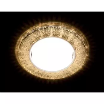 Светильник встраиваемый светодиодный, G5.3, 3Вт, цвет хром, d=85 мм