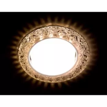 Светильник встраиваемый светодиодный, G5.3, 3Вт, цвет хром, d=85 мм