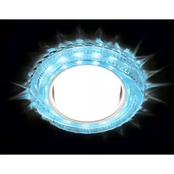 Светильник встраиваемый светодиодный, G5.3, 3Вт, цвет хром, d=90 мм