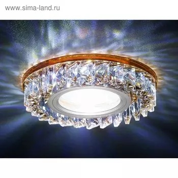 Светильник Ambrella light встраиваемый светодиодный, G5.3, 3Вт, цвет хром, коричневый, d=60 мм