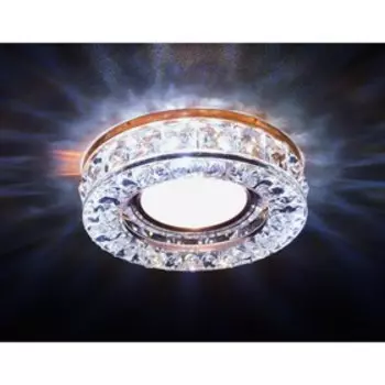 Светильник встраиваемый светодиодный, G5.3, 3Вт, цвет хром, коричневый, d=60 мм