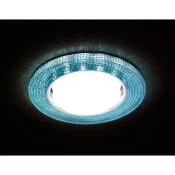 Светильник Ambrella light встраиваемый светодиодный, G5.3, 3Вт, цвет хром, сапфир, d=85 мм