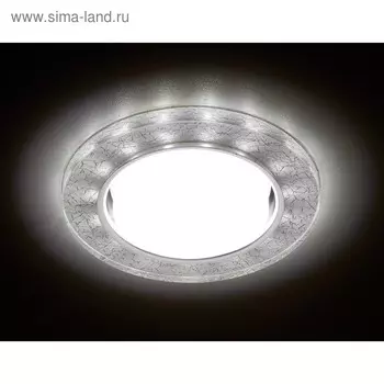 Светильник Ambrella light встраиваемый светодиодный, G5.3, 3Вт, цвет серебро, d=85 мм