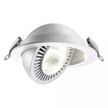 Светильник встраиваемый светодиодный Novotech. Gesso, 18Вт, Led, 55х135х135 мм, цвет белый