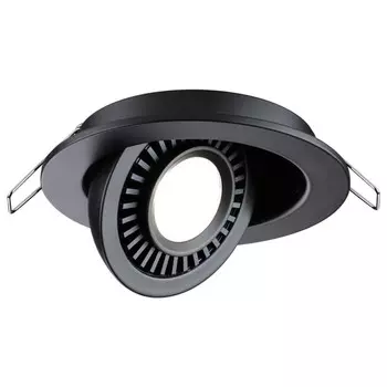 Светильник встраиваемый светодиодный Novotech. Gesso, 9Вт, Led, 45х110х110 мм, цвет чёрный