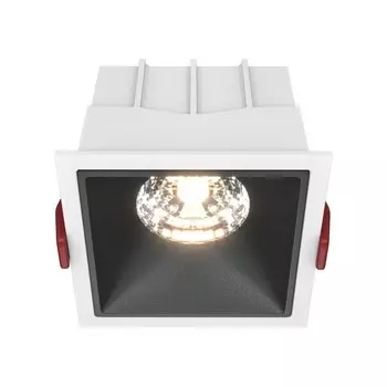 Светильник встраиваемый Technical DL043-01-15W3K-SQ-WB, LED, 15 Вт, 85х85х63 мм, 1050 Лм, 3000К, бело-чёрный