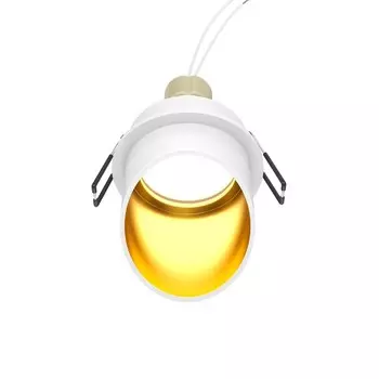 Светильник встраиваемый Technical DL044-01-GU10-W, GU10, 1х12 Вт, 68х68х70 мм, белый с золотом